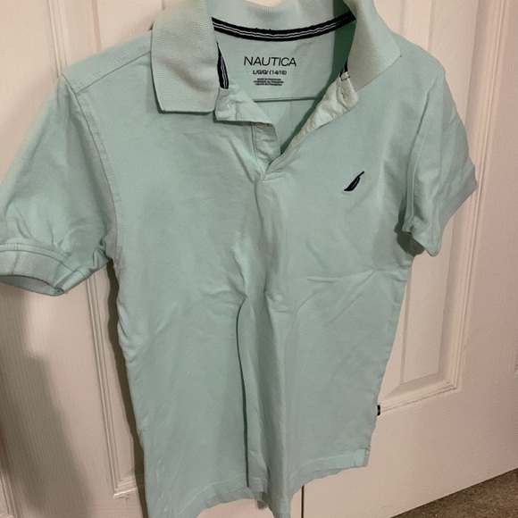 NWOT Nautica Collared T shirt Short sleeve 14/16 Large - Picture 1 of 7